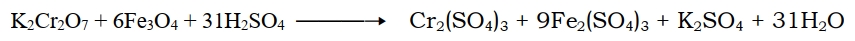 (k2cr2o7+6fe3o4+31h2so4)